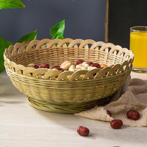 Cesta De Pão Tecido Armazenamento Bin Decoração Grande