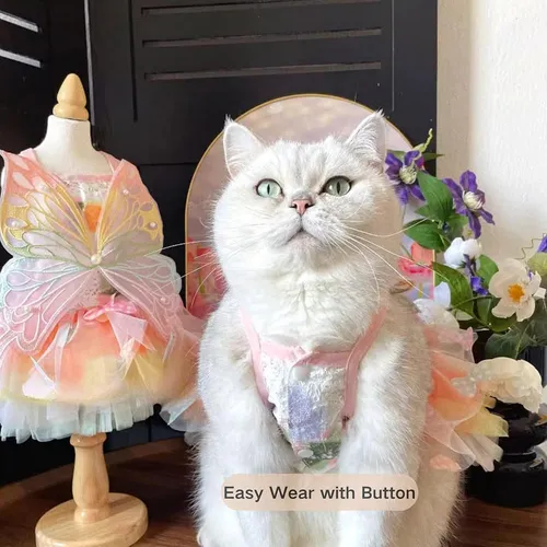 Ropa De Disfraz De Hada Bonita De Gato - Traje De Vestido Li