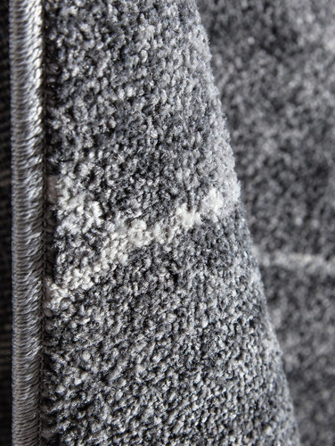Alfombra Carpeta Moderna Gris Y Blanco 150 X 100 Cm Mihran