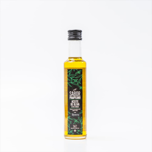 Aceite de Oliva Saborizado con Romero Extra Virgen Primera Prensa 250 Mililitros Sabor Pampeano