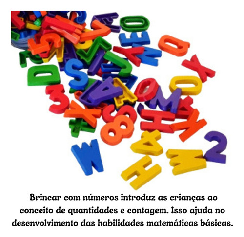 Alfabeto E Números Móveis 77 Peças