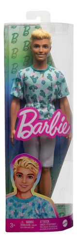 Barbie Muñeco Ken Fashinista #211 Camisa Cactus Y Short 