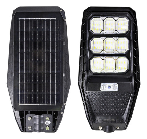 Reflector Solar Integrado 100w C/ Sensor Fotocelula Remoto Carcasa Negro Luz Blanco frío