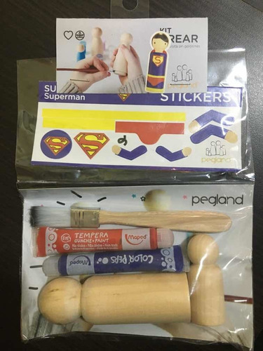 Kit Crear Superhéroe Superman - Muñeco De Madera Pegland