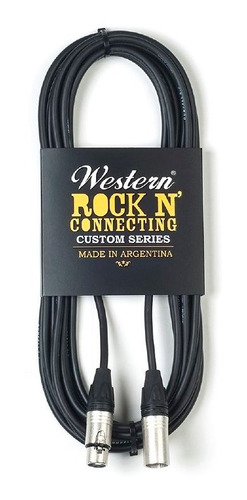Imagen 1 de 10 de Cable Para Microfono 6m Canon Hembra Macho Western Cc60
