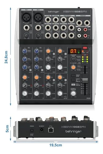 Consola Mixer Behringer Xenyx 1002sfx Interface Usb Fx