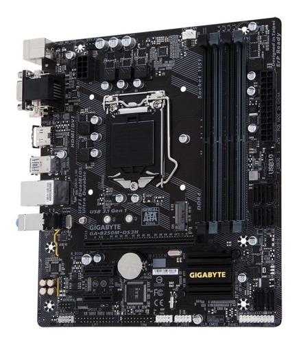 Tarjeta Madre Gigabyte Ga-b250m-ds3h 4xddr4 Pcie Hdmi 1151