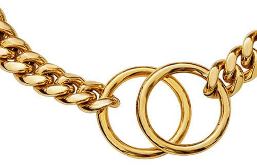 Dp Collar De Cadena Para Perro Grande, Gargantilla Cubana Y