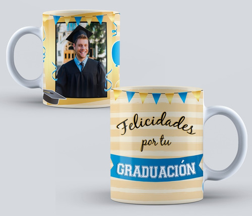 32 Plantillas Graduación Taza Sublimación Editable Psd