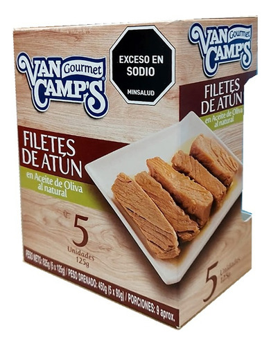 Filetes De Atun Aceite Van Camps 125 X 5 - g