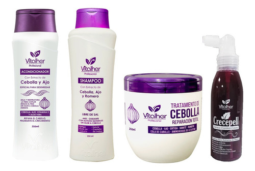 Kit Vitalher Cebolla 350ml X 4 - g a $68