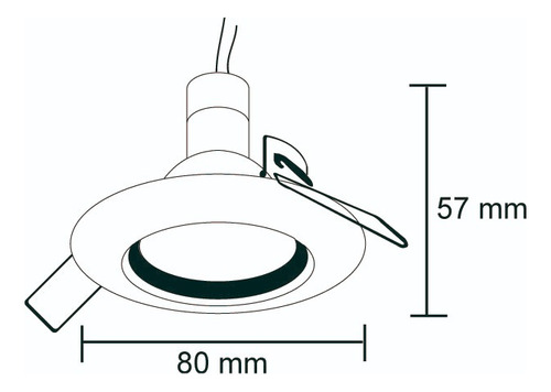 X2 Lampara Base Spot Led Empotrar Plafon P/ Mr16 Blanco