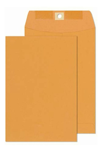 Endoc. Sobres De Broche 100 Unidades Color Café Caja De 6 X9