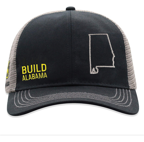 Gorra John Deere Build State Pride, Negra Y Gris, Alabama