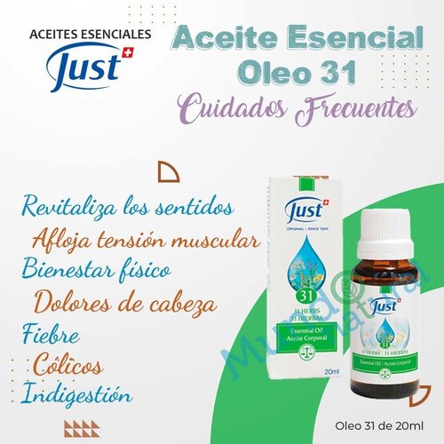 Imagen 3 de 10 de Oleo 31 De 20ml Swiss Just Producto Original Envío Gratis