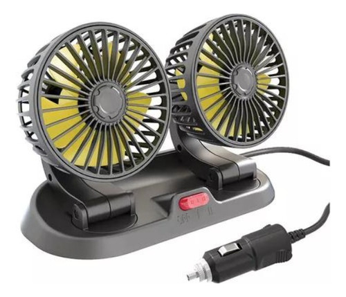 Ventilador Doble Auto Coche Portátil Potente 2 Velocidades