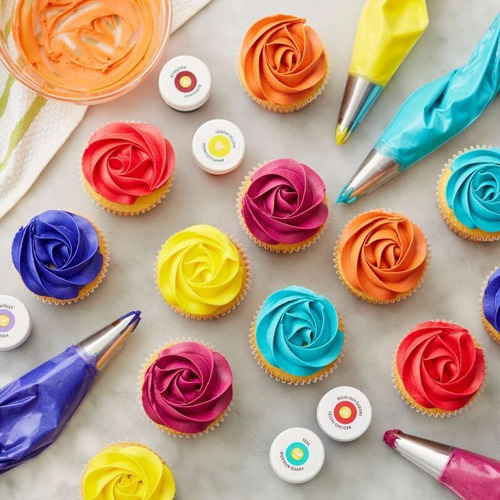 Imagen 7 de 10 de Colorante Gel Comestible X 12 Colores Glase Wilton Titanweb