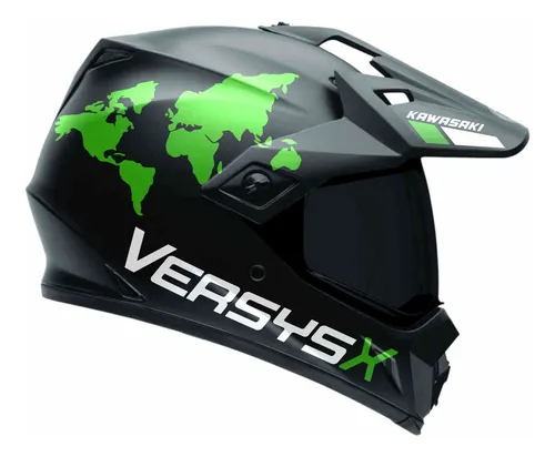 Casco moto verde kawasaki new arrivals