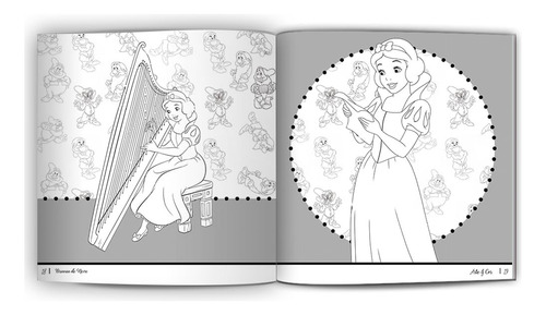 Kit Livro Para Ler E Colorir Com Diversão Disney Aprender Brincando - Auxilia Na Coordenação Motora