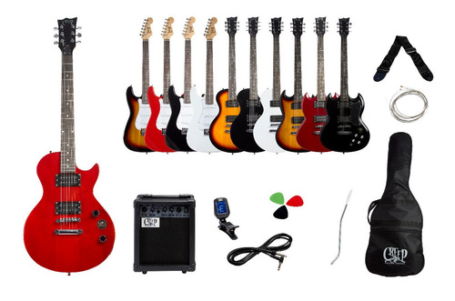 Imagen 2 de 8 de Pack Guitarra Les Paul Y Amplificador Creep Completo Wr