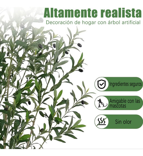 Ãrbol De Olivo Planta Artificial Realistamaceta 180 Cm Verde