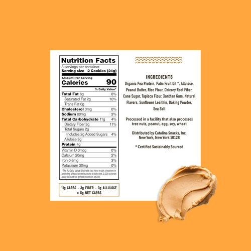 Catalina Crunch, Keto Sandwich Cookies, Peanut Butter, Maní