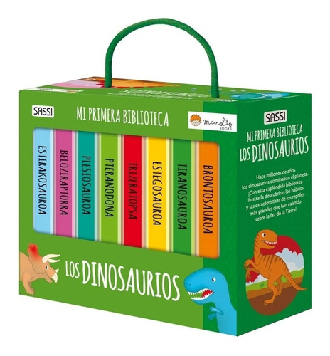 Set De 8 Libros Mi Biblioteca Animales Dinosaurios Vehiculos