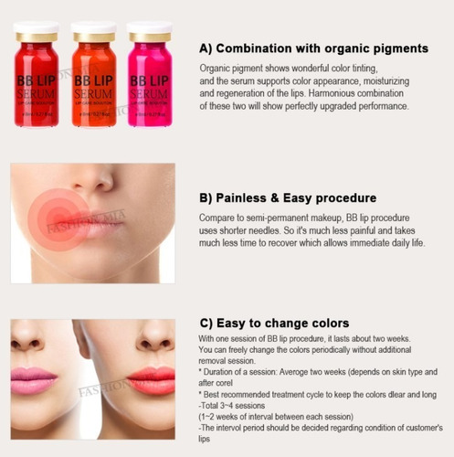 Imagen 5 de 7 de Bb Lips Serum Dr Lan Frost Set Completo 5 Ampollas Santiago