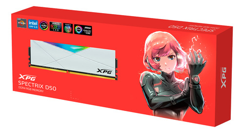Memoria Ddr4 Xpg Spectrix D50 Rgb 16 Gb 2x8 Gb 3200 Mhz Cl16