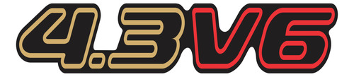Emblema Adesivo 4.3v6 Blazer S10 Ouro Resinado Bar001 Frete Fixo Fgc
