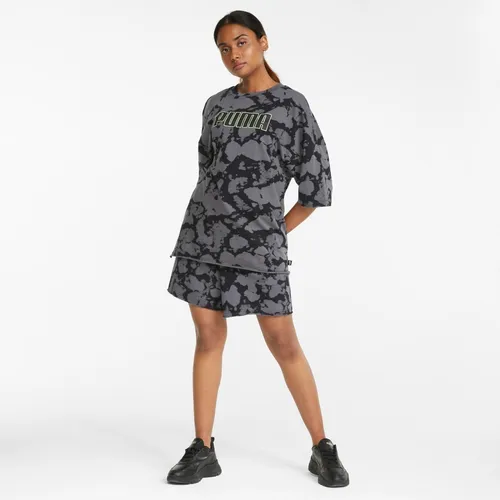 Short Puma Summer Graphic Aop Longline Shorts Tr Negro Mujer
