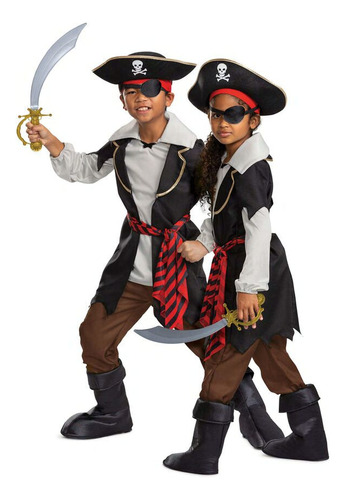 Disfraz Traje Completo De Pirata Talle 4 A 6 Años