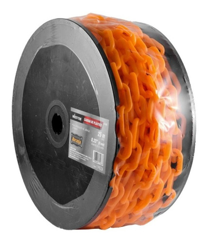 Cadena De Plástico Ø6mm*25m Naranja