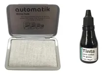 Comprar Tampon Timbre Multiuso Automatik + Frasco Tinta Tinta SIN TINTA Exterior Blanco