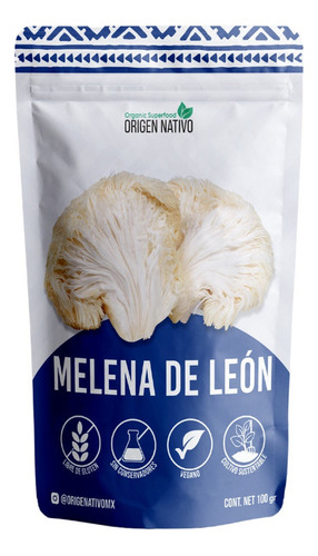 Hongo Melena De León Orgánico Vegano En Polvo 100gr