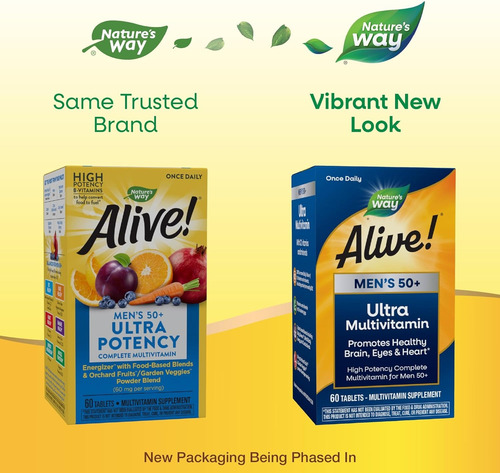 Alive Multivitaminico 50 Ultra Para Hombre Natures Way 60 Tb