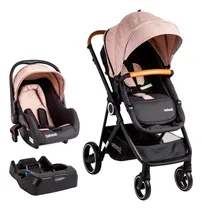 Comprar Coche De Bebé Silla Auto Bebesit Travel System Cosmos Beige Chasis Negro