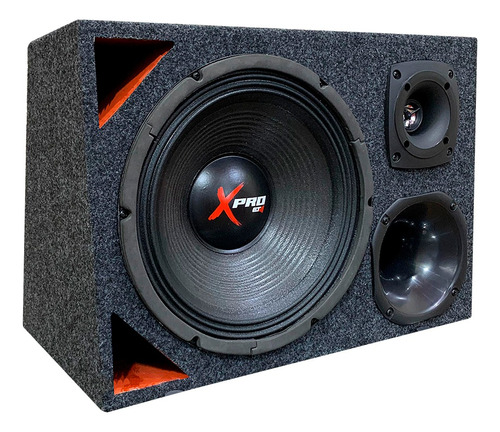 Caixa Trio Automotivo Completa Alto Falante Woofer Etm 250w