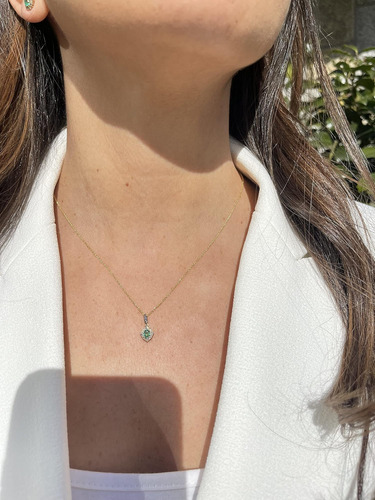 Colar Com Pingente De Halo Oval Oval Le Vian De Diamante De