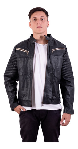 Campera De Cuero De Vaca Hombre, Cuero Vacuno 100% 04 Comb.