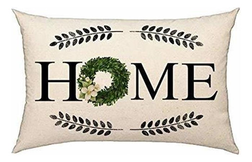 4th Emotion Fall Home Boxwood Wreath Throw Pillow Cover