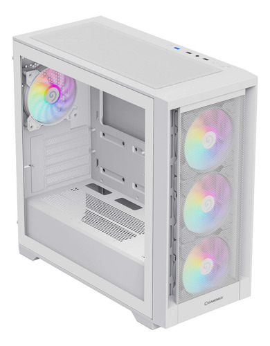 Gabinete Gamemax Tower Matx Vidro Defender Branco 3 Fans