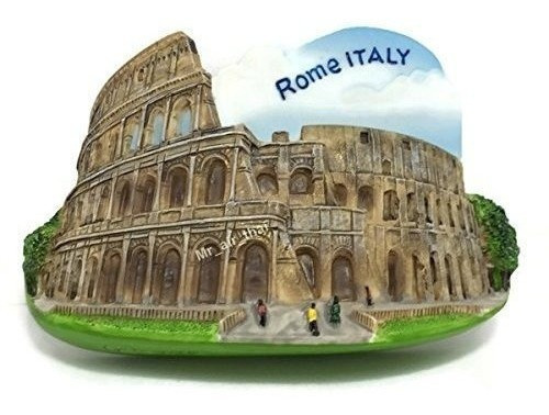 Coliseo Romano Roma Souvenir Resina 3d Iman De Nevera Recue