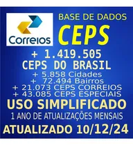 Comprar Base Cep Dne Correios Do Mês\u002F2024 Completa Download Formatos