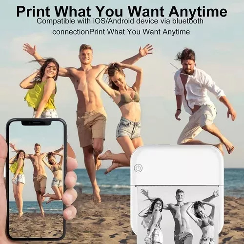 Mini Impresora Térmica Portátil Bluetooth Accesorios 13 Roll