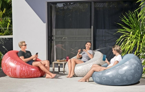 Imagen 7 de 8 de Sillon Puff Inflable Sofa Individual Colchon Bestway 75052