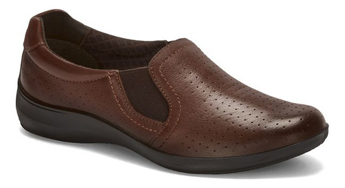 Zapato Urbana 58791vpr Forro Suave Cuña Café Punta Cerrada