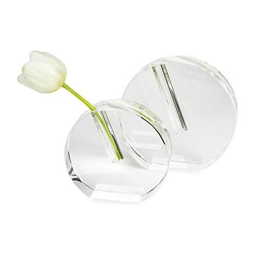 Design Clear Elegant Round Crystal Glass Bud Vase, Larg...