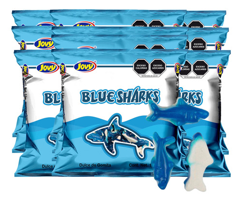 Gomitas Tiburones Mora Azul 27 Kg Jovy