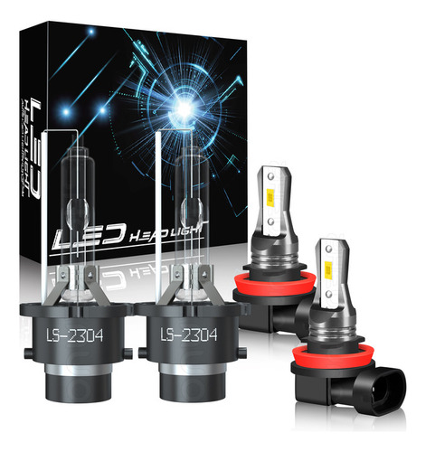 4x Hid Luz Baja + Kit De Bombillas Para Acura Tsx 2004-2008